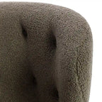 Fauteuil d'appoint, Fauteuil sans accoudoirs rembourré en peau d'agneau Sherpa, Fauteuil simple avec pieds en bois, Fauteuil de lecture moderne pour salon