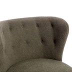 Fauteuil d'appoint, Fauteuil sans accoudoirs rembourré en peau d'agneau Sherpa, Fauteuil simple avec pieds en bois, Fauteuil de lecture moderne pour salon