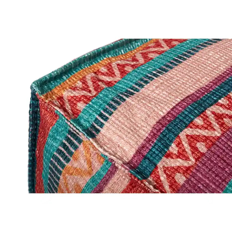 Pouf bohème rayé du Sud-Ouest
