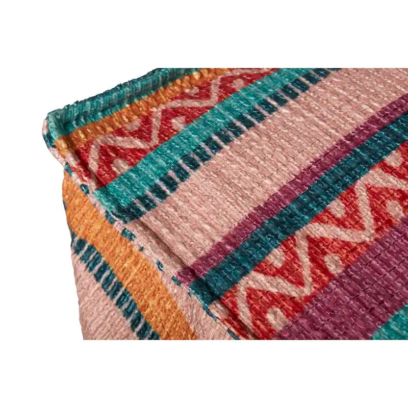Pouf bohème rayé du Sud-Ouest