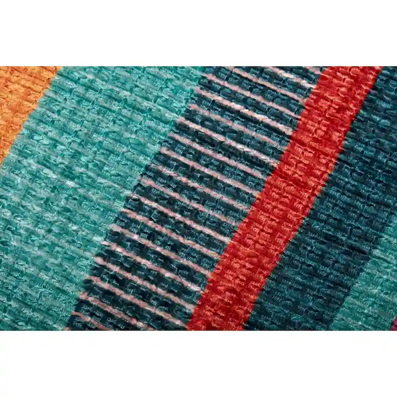 Pouf bohème rayé du Sud-Ouest