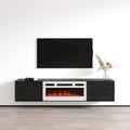 Meuble TV flottant WH-EF avec cheminée
