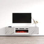 Meuble TV flottant WH-EF avec cheminée