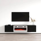 Meuble TV flottant WH-EF avec cheminée