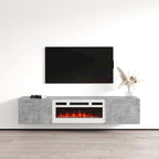 Meuble TV flottant WH-EF avec cheminée
