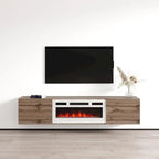 Meuble TV flottant WH-EF avec cheminée