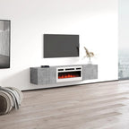 Meuble TV flottant WH-EF avec cheminée