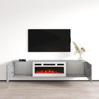 Meuble TV flottant WH-EF avec cheminée