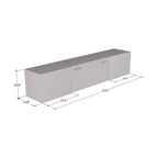 Meuble TV flottant WH-EF avec cheminée