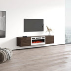 Meuble TV flottant WH-EF avec cheminée