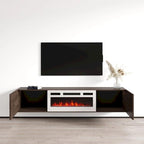 Meuble TV flottant WH-EF avec cheminée