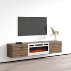 Meuble TV flottant WH-EF avec cheminée