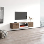 Meuble TV flottant WH-EF avec cheminée