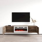 Meuble TV flottant WH-EF avec cheminée