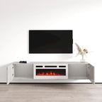Meuble TV flottant WH-EF avec cheminée