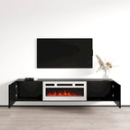 Meuble TV flottant WH-EF avec cheminée