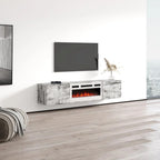 Meuble TV flottant WH-EF avec cheminée