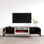 Meuble TV flottant WH-EF avec cheminée