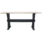 Console en marbre véritable ivoire et noir, 70 pi