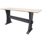 Console en marbre véritable ivoire et noir, 70 pi