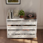 Commode et coiffeuse blanches Solution de rangement polyvalente Bureau en cristal