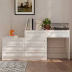 Commode et coiffeuse blanches Solution de rangement polyvalente Bureau en cristal