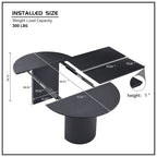 Table à manger ovale extensible avec plateau solide