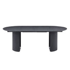 Table à manger ovale extensible avec plateau solide