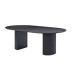 Table à manger ovale extensible avec plateau solide
