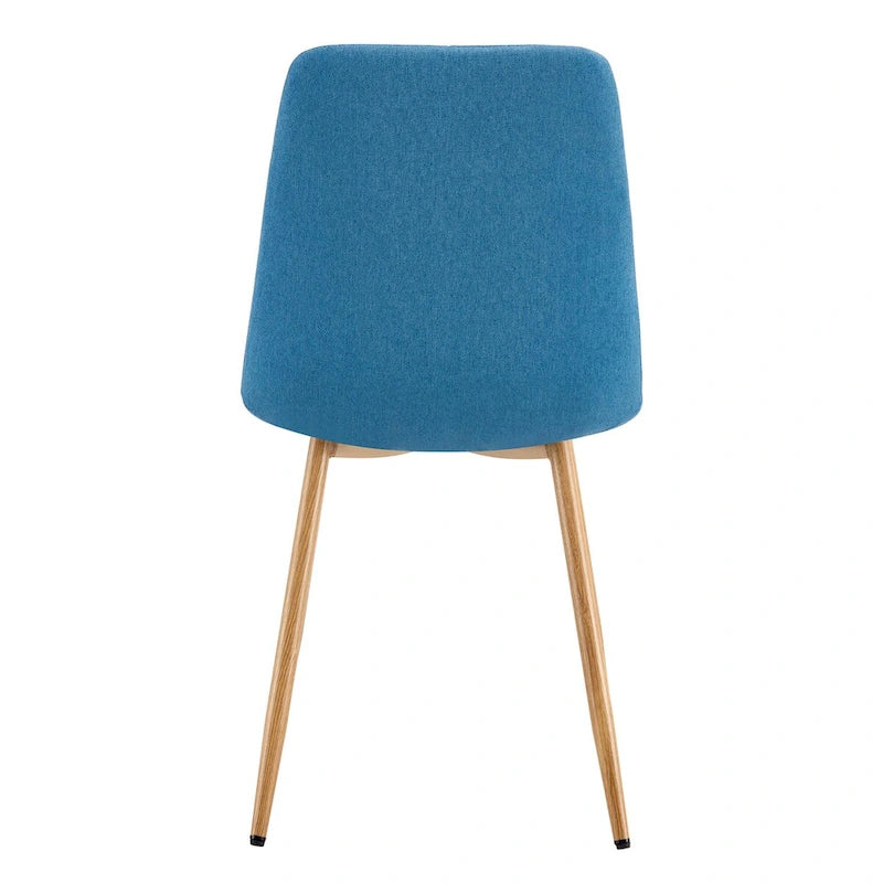 Chaise d'appoint en lin et pieds en métal (Lot de 4)