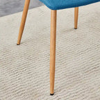 Chaise d'appoint en lin et pieds en métal (Lot de 4)