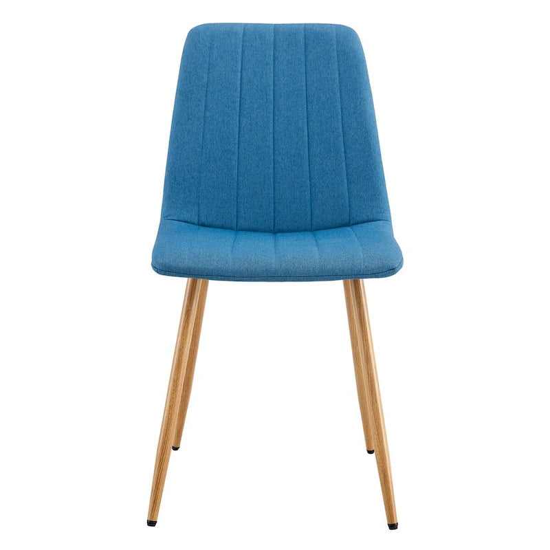 Chaise d'appoint en lin et pieds en métal (Lot de 4)