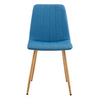 Chaise d'appoint en lin et pieds en métal (Lot de 4)